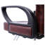 Fauteuil de coiffeur hydraulique pour salon et salon de coiffure, siège en similicuir brun