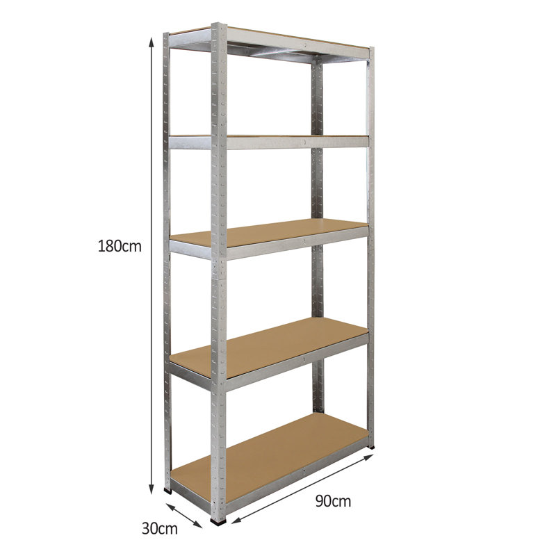 90 cm W Steel Adjustable Height Shelving Unit Storage Rack