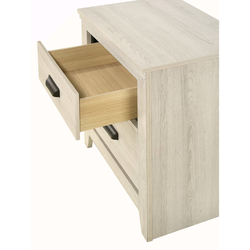 Table de chevet 2 tiroirs Contemporary, Beige