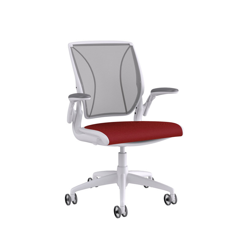 Mesh Task Chair, Catena/Cornflower, Pinstripe/Silver, White