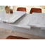 Table de salle à manger extensible Elegant, finition marbre blanc, 51,2 po x 31,5 po x 29,5 po | 100% panneau de fibres enduit de mélamine, épaisseur: 0,7 pouce | Pieds en plastique, supportant jusqu'à 220 lb | Design moderne pour manger et recevoir-493504303