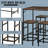 5-Piece Bar Table Set with Space-Saving Design
