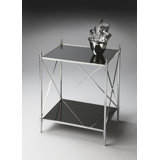 Deidre Glass & Metal End Table