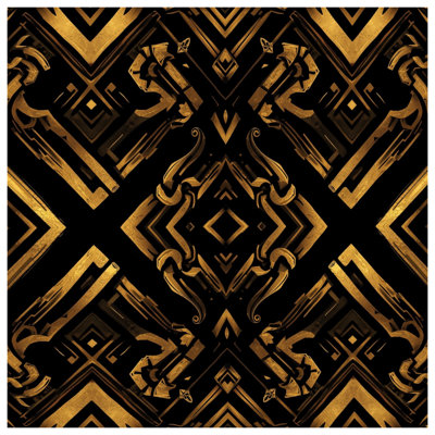 Gold Black Art Deco Blankets