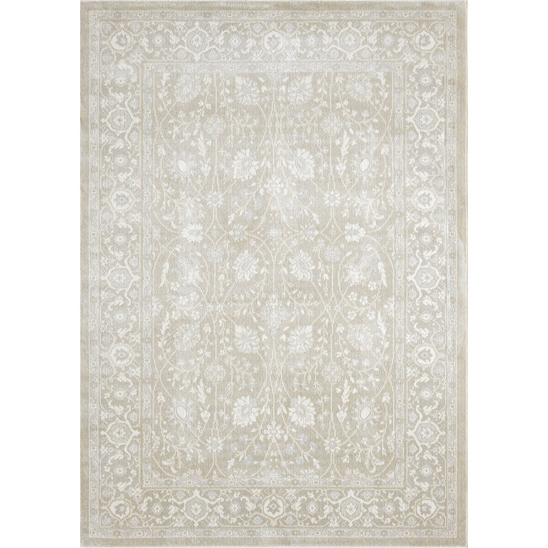 Abani Kyleigh DAL140A Floral Oriental Sand Rug, Rectangle 7'9" x 10'2"