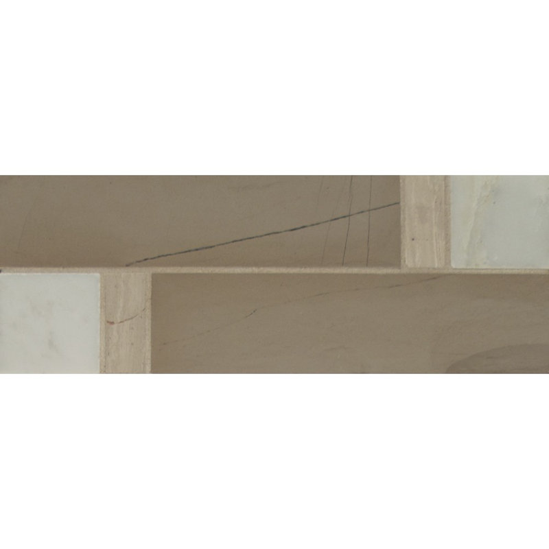 Maison 3.0625" x 8.125" Marble Listello Tile in Chaise