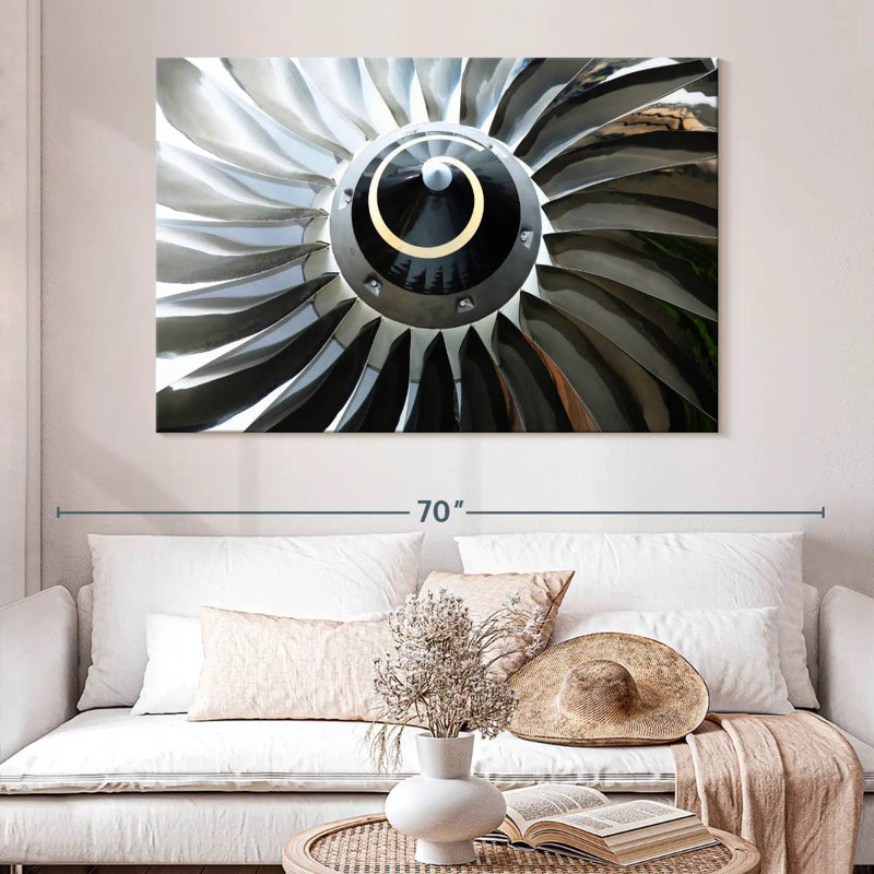 Mehar Shiny Jet Turbine, 34" H x 51" W
