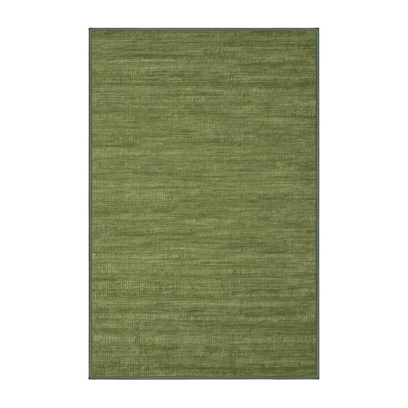 Tapis vert uni lavable à la machine, Tapis de couloir 2 pi x 5 pi