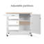 Kitchen Island with Pine Solid Wood Top-2024784568
