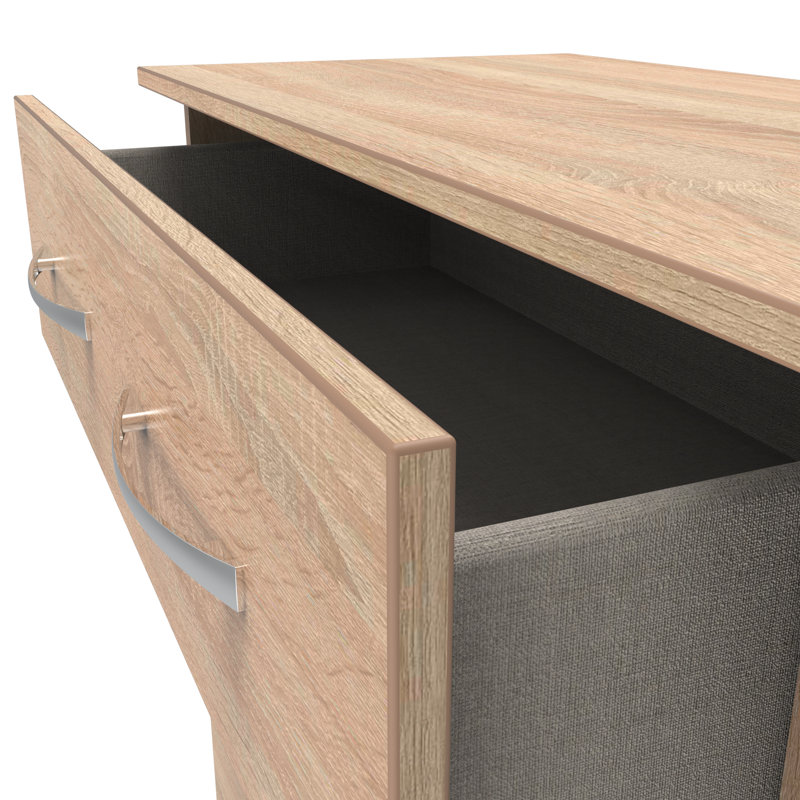 Crete 76.5cm W 3 - Drawer Chest of Drawers, Bardolino