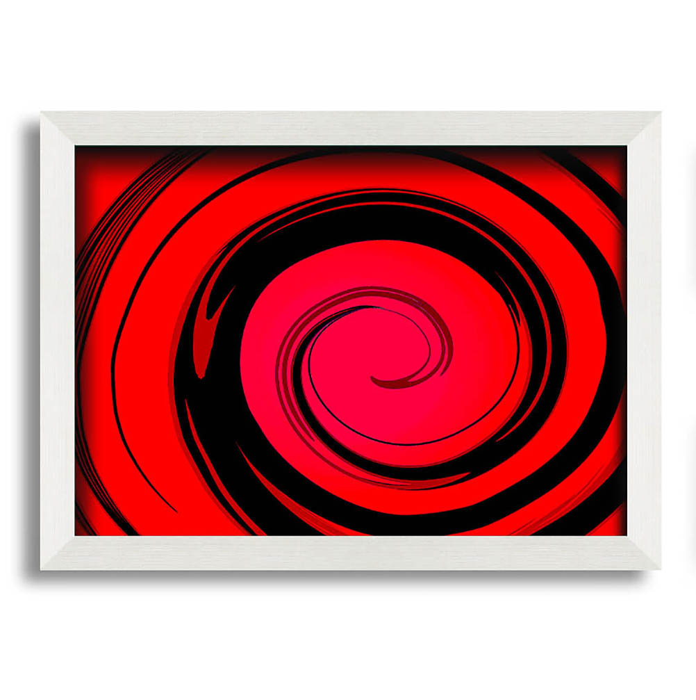 Gerahmtes Leinwandbild Red Liquid Swirl