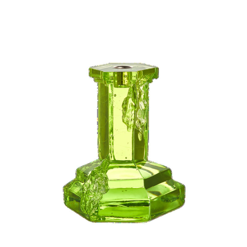 Rocky Baroque 6.9'' H Glass Tabletop Candlestick