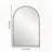 Multi-Purpose Arched Wall Mirror for Home Decoration