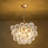 4-Light Modern Glass Bubble Chandelier, 20"D-1765888426
