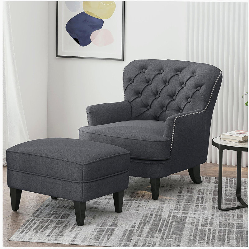 Fauteuil relaxant + repose-pieds