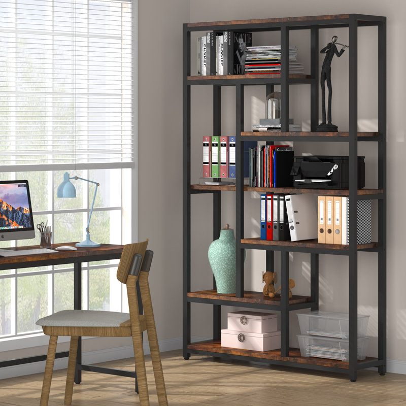 Chappa Etagere Bookcase, Brown/Black