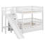 Lit superposé en bois avec toboggan, lit gigogne et escalier de rangement pour enfants, adolescents, adultes-2004879880