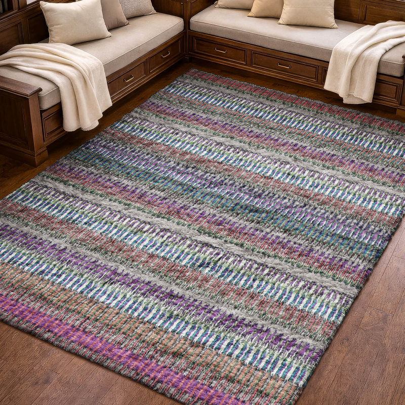 Tapis à poil long de qualité supérieure lavable à la machine Dream ADS589, Taupe, 10 pi x 14 pi