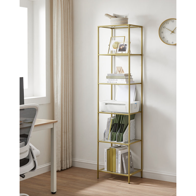 Siglinde 177.3 H x 40 W Bookcase, Gold