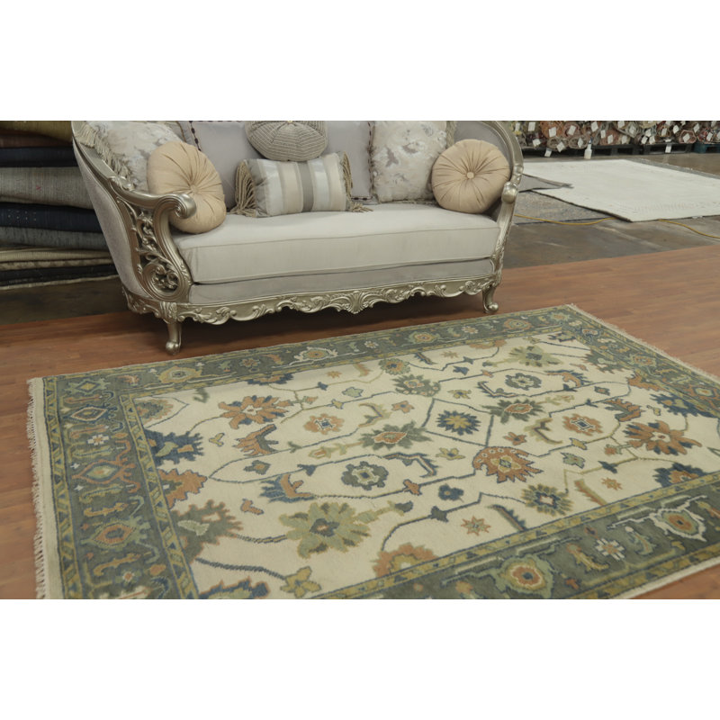 Tapis transitionnel en laine Oushak 6 x 9