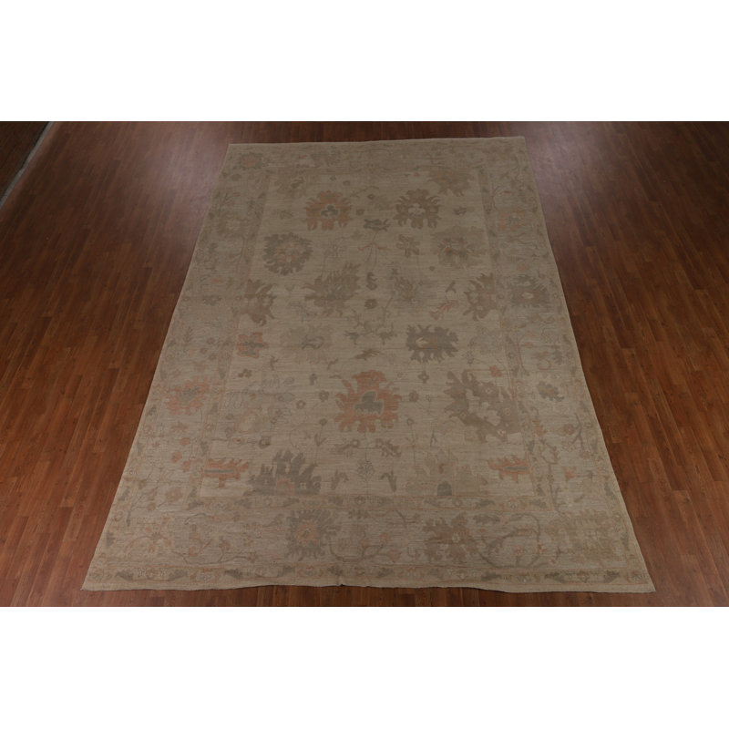 Earth Tone Vegetable Dye Oushak Area Rug
