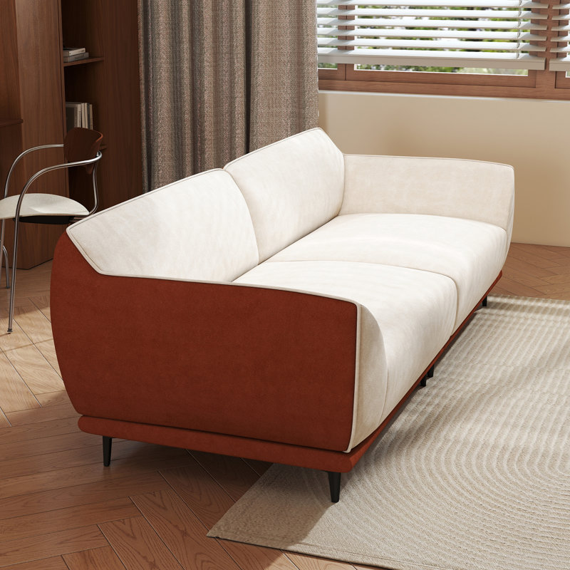 Canapé moderne à 3 places avec canapé rembourré en tissu Boucle