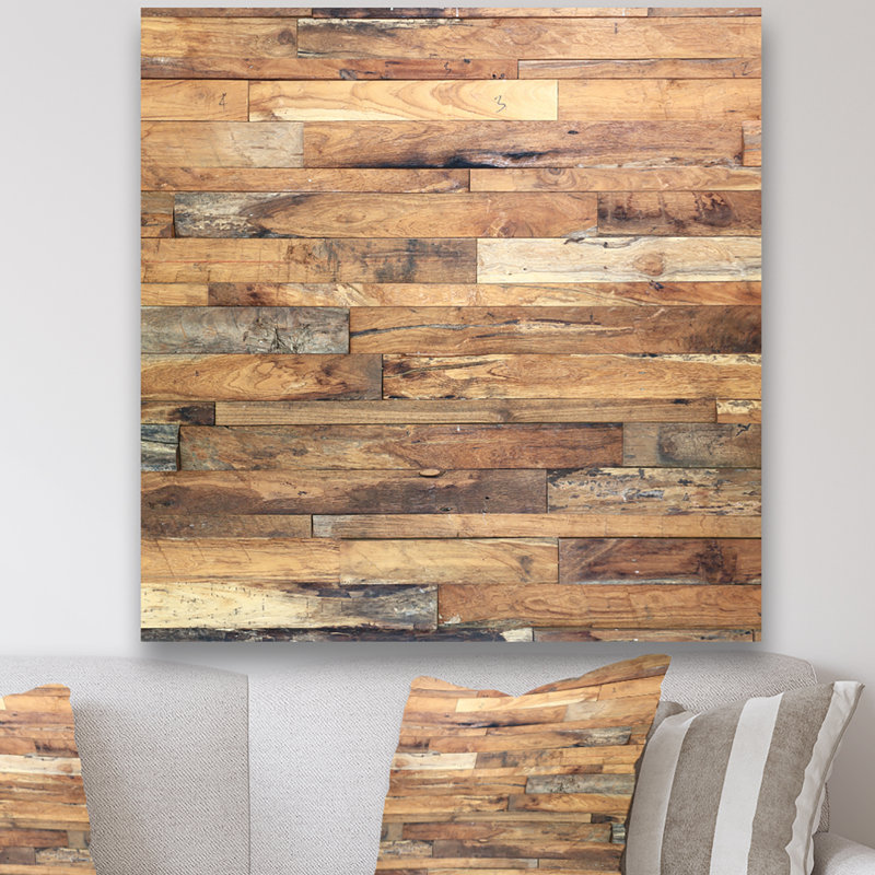 « Brown wood texture »-impression sur toile, H 30 po x l 30 po x P 1 po
