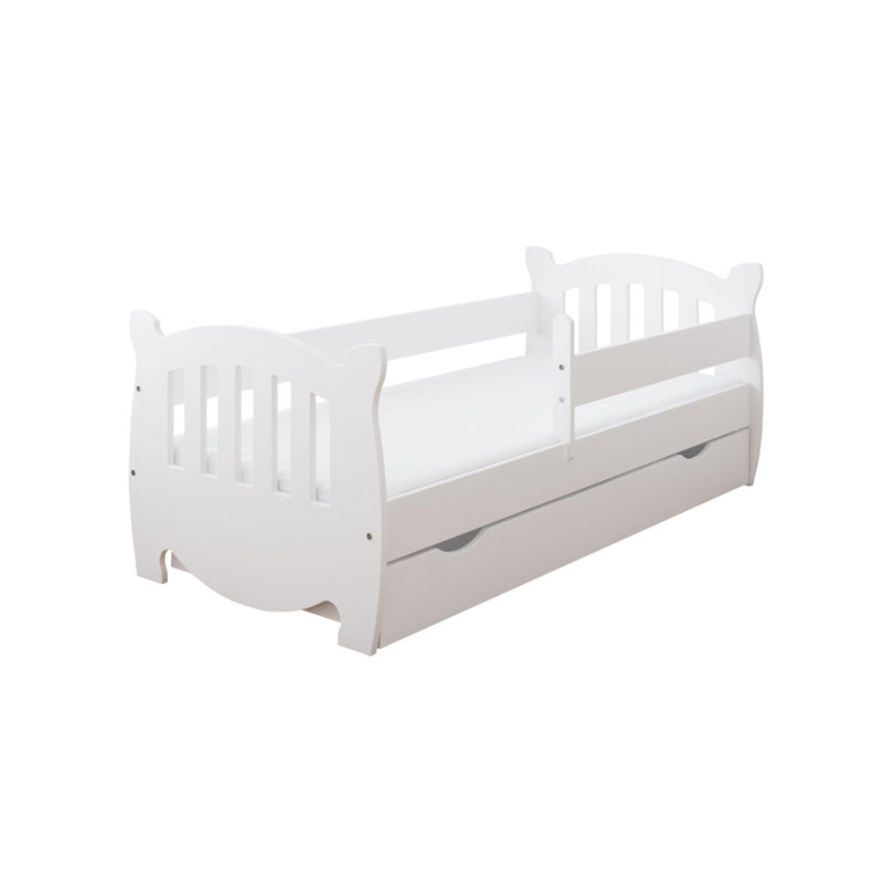 Langston Cabin Bed with Storage Included, White, European Toddler (80 x 160 cm)