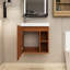 Meuble-lavabo mural simple 19,7 po avec plateau en résine Miyo-822028573-822028572