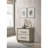 2-Drawer Nightstand Bedside Table Grey Oak