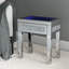 Table de bout en miroir moderne avec lumière DEL et tiroir, table d'appoint en diamant écrasé avec base rectangulaire pour salon, chambre à coucher et bureau, argent-786566902