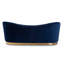 Canapé en velours bleu royal Dermot Glam
