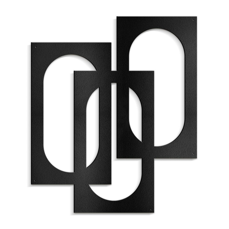 Wall Decor Metal, 36" H x 24" W x 0.05" D, Black