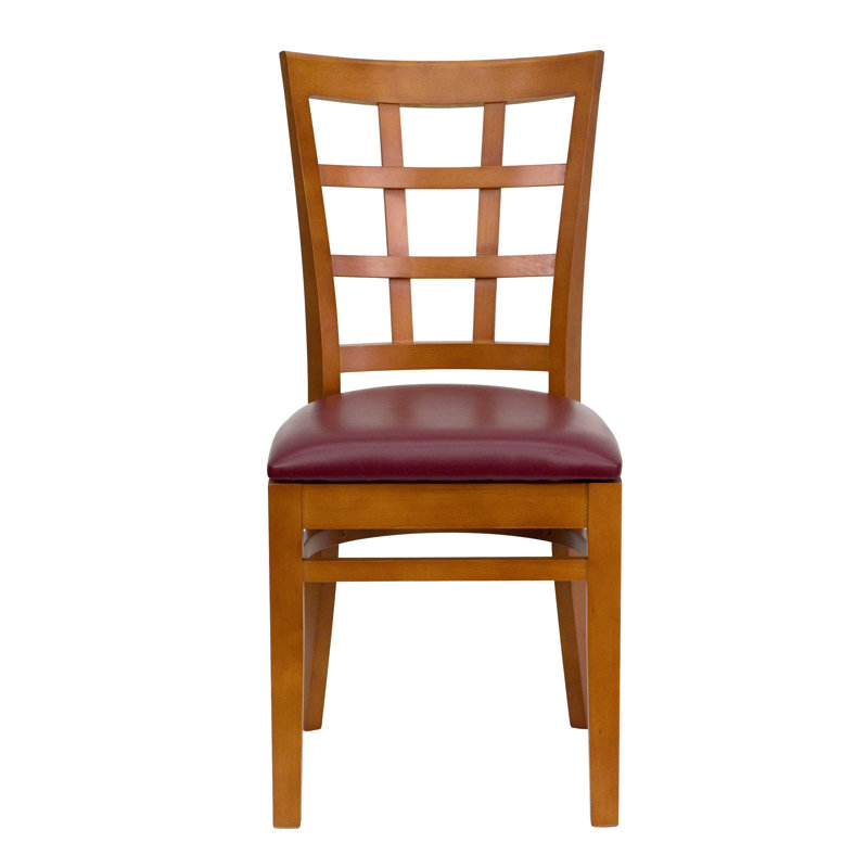 19'' H Side Chair, Burgundy Vinyl, 4