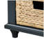 Banc de rangement rustique avec 3 tiroirs et 3 paniers en rotin, banc à chaussures pour le salon, vestibule ()-2074935868