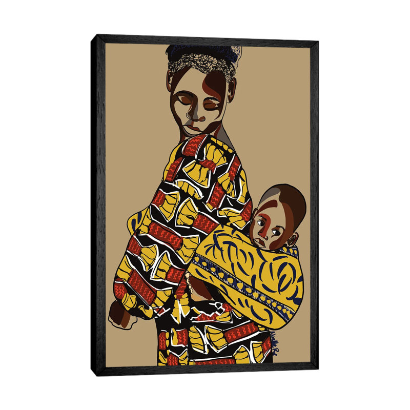 Wrapped Up In Love II by NoelleRx - Print on Canvas, 66.04 cm H x 45.72 cm W, Black Framed