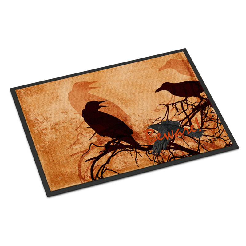 Haddie Non-Slip Halloween Indoor Doormat, Rectangle 1'6" x 2'3"