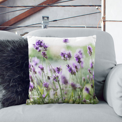 Lavender Vol.1 Painting Square Throw Cushion