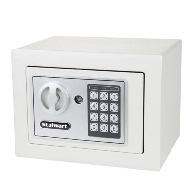 Stalwart Digital Security Box - Compact Combination Lock Box with Keypad - Portable Safe for Cash