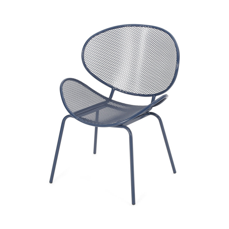 Fauteuil de 33,29 po Haut, 24,27 de large, 24,92 po de profondeur, fer bleu marine, 34 de haut, 24,8 25,5 de profondeur, 22,51 lb