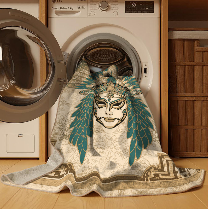 Tapis oriental brun foncé et beige lavable à la machine Parkwoods, 7 x 9