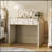 Classic Wood Vanity Desk with Flip Mirror, 3-in-1 Dressing Table with 2 Drawers and Storage Space for Bedroom-640349134