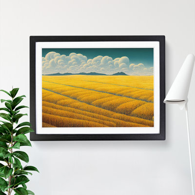 Mind Blowing Wheat Field - Framed Print