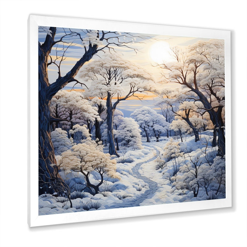 Snow Winters Dawn Solitude II - Landscapes Canvas Print, Cadre simple blanc, H 24 po x l 24 po x P 1 po