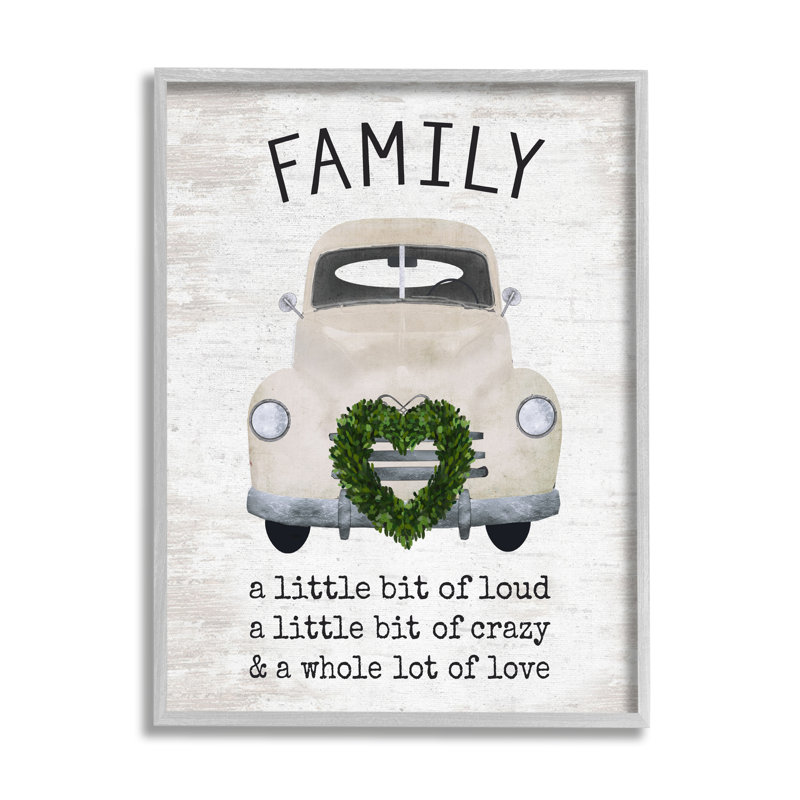 «Wholesome Family», antique, H 14 po x l 11 po x P 1,5 po, Estampe numérique Farmhouse