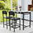 3 Pieces Dining Table Sets, With Fixed Table-421277179