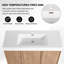 Meuble-lavabo autoportant de 48 pouces avec trois portes d'armoire à fermeture amortie