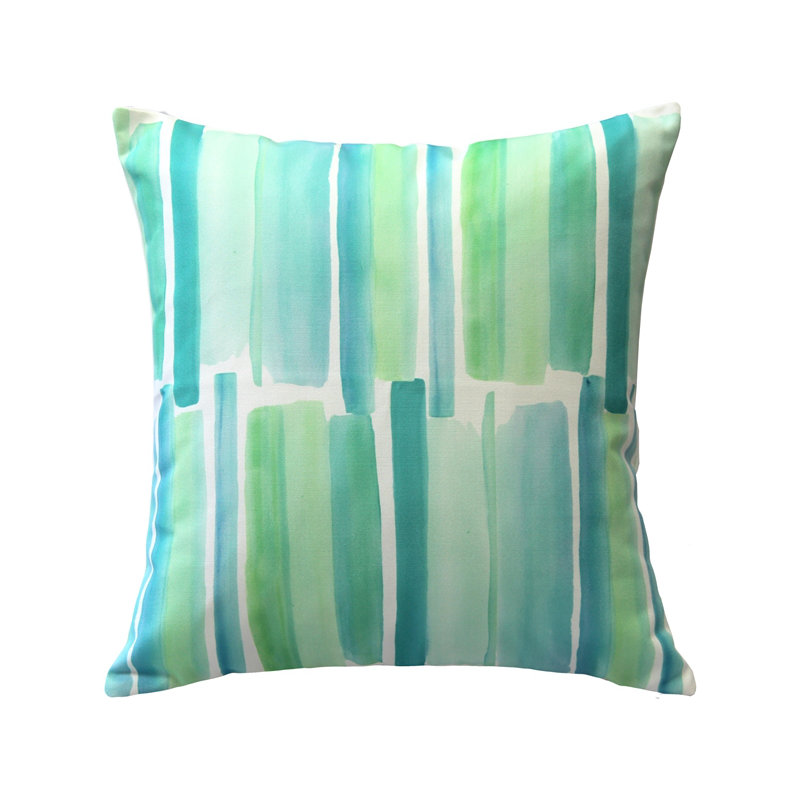 'Beach Glass Throw Pillow, Blue