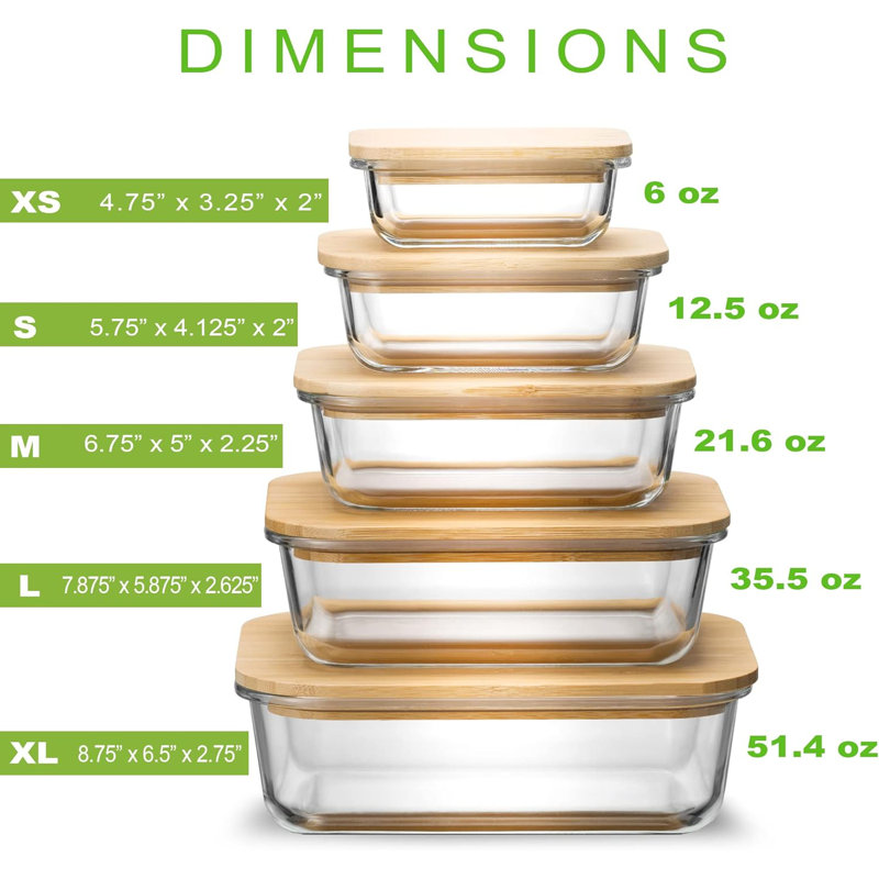 Dhara 51.4oz. Glass Food Storage Container