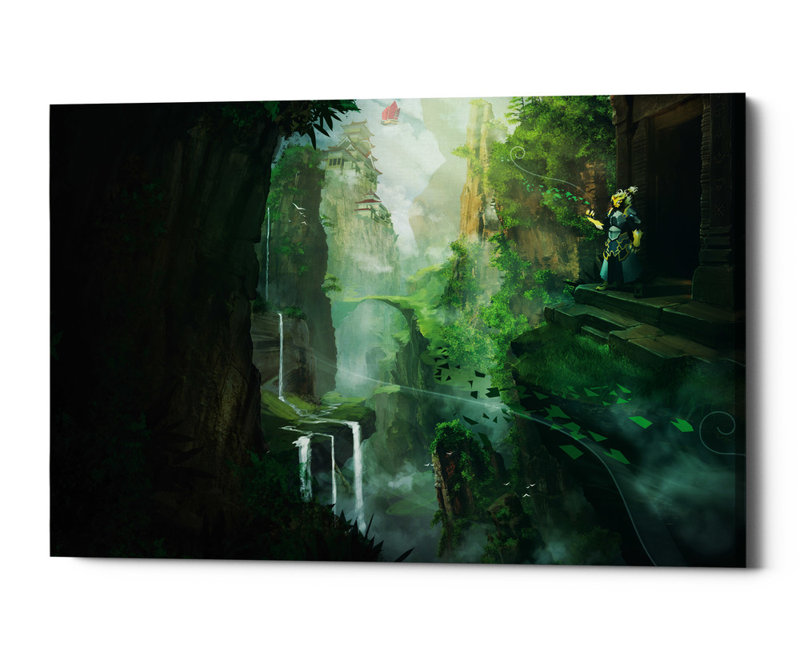« dragon valley », reproduction sur toile, H 40 po x l 60 po x P 1,5 po